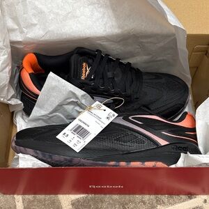 Reebok Black Sneakers with Pink & Orange Accents